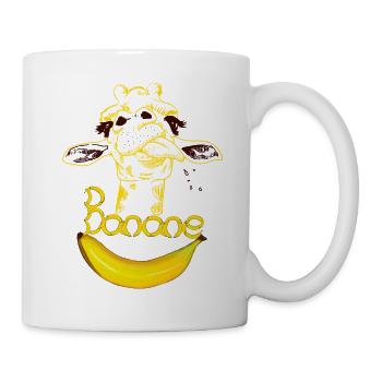 Giraffe Giraffen Banane Bananen - Tasse - Weiß - Rechts