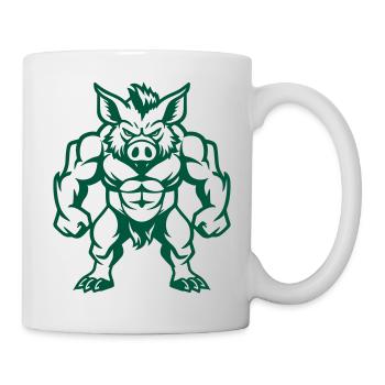 Bande dessinée Sanglier - Mug blanc - blanc - Droite