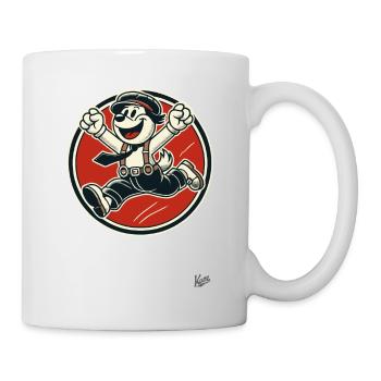 Cheerful Retro Dog Boy - Mug - white - Right