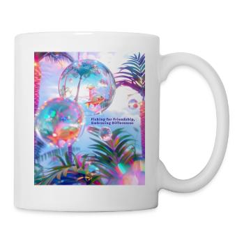Pêcher l’amitié Accepter les différences - Mug blanc - blanc - Droite