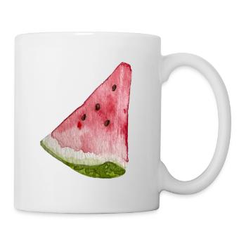 Wassermelonen-Scheibe - Tasse - Weiß - Rechts