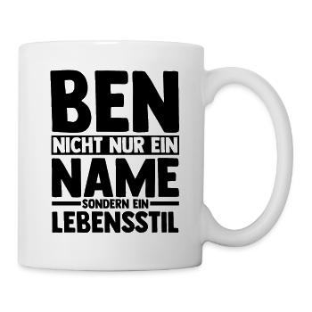 Vorname Ben - Tasse - Weiß - Rechts