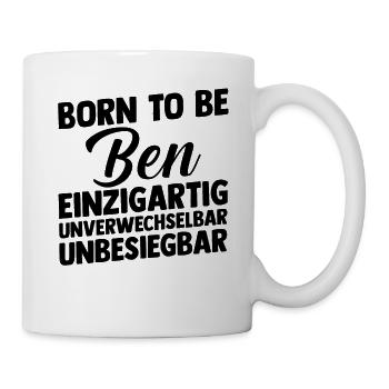 Vorname Ben - Tasse - Weiß - Rechts
