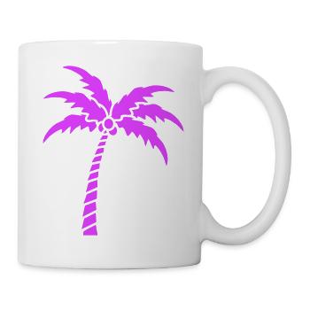 Palm Tree Island Tree Plage Vacances Noix de Mer Cool - Mug blanc - blanc - Droite