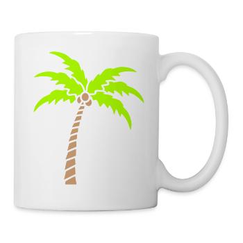 Palm Tree Island Tree Plage Vacances Noix de Mer Cool - Mug blanc - blanc - Droite