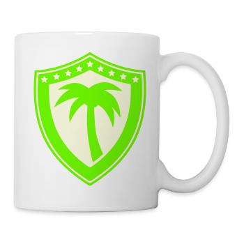 Shield Palm Island Star Beach Emblem Coat of Arms Fun - Mug - white - Right