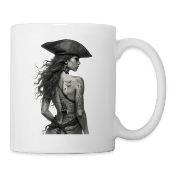 Vintage Piraten Abenteuer Kunstwerk - Tasse - Weiß - Rechts