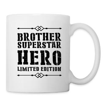 Bester Bruder Held Spruch - Tasse - Weiß - Rechts