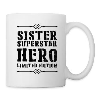 Meilleure sœur héroïne dicton - Mug blanc - blanc - Droite