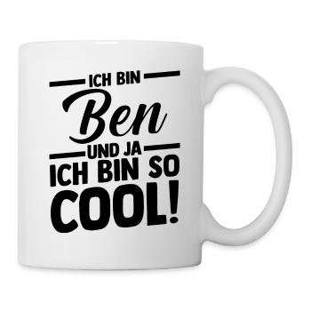 Vorname Ben - Tasse - Weiß - Rechts