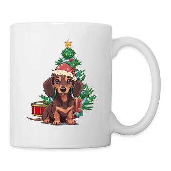 Teckel Noël Père Noël Père Noël Chien Chiens - Mug blanc - blanc - Droite