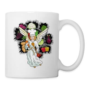 heavenly cooking vegetables angel cook cook - Mug - white - Right