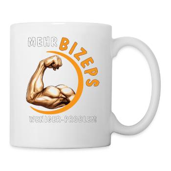 PLUS DE BICEPS, MOINS DE PROBLÈMES - Mug blanc - blanc - Droite