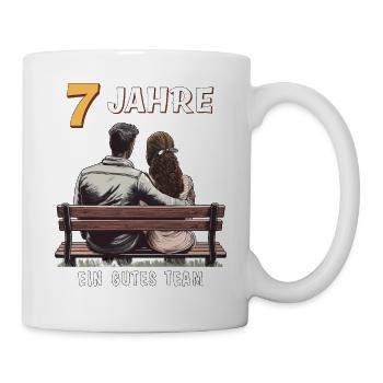 7 YEARS A GOOD TEAM MAN WOMAN - Mug - white - Right