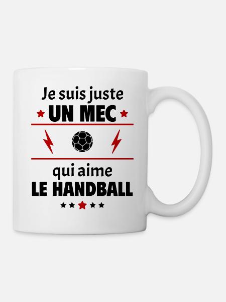 Juste un mec qui aime le handball,handballeur,noël - Mug blanc - blanc