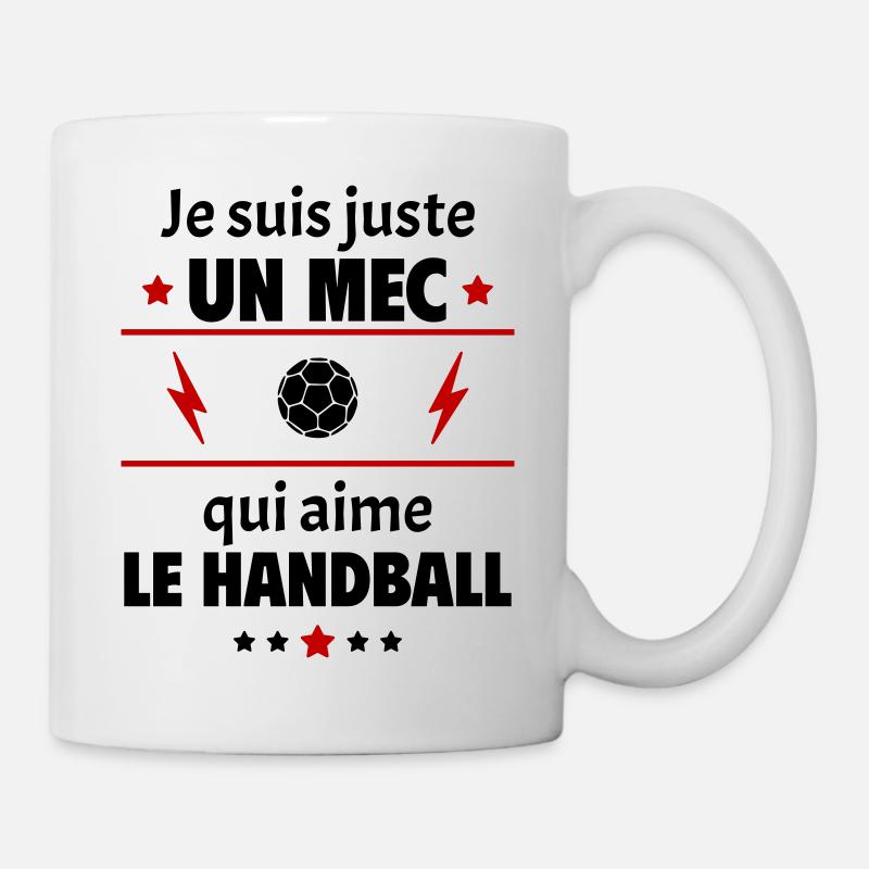 Juste un mec qui aime le handball,handballeur,noël - Mug blanc - blanc