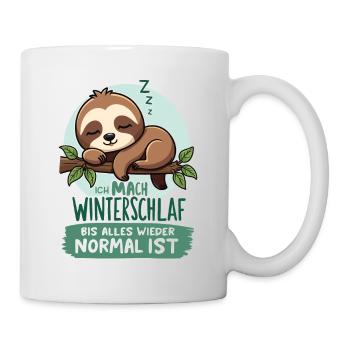 Ich Mach Winterschlaf Bis Alles Wieder Normal Ist - Tasse - Weiß - Rechts