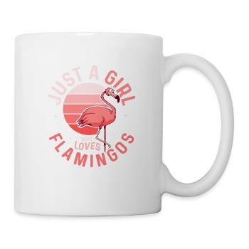 Just A Girl Who Loves Flamingos Pink Bird Cute - Tasse - Weiß - Rechts