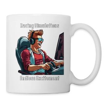 Racing Simulations, Endless Excitement - Mug - white - Right