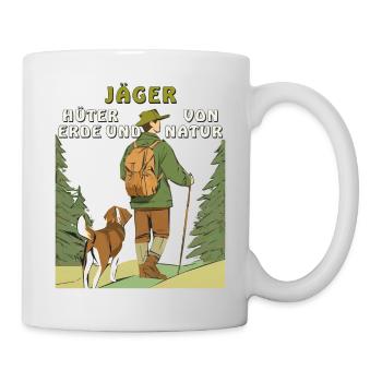 HUNTERS GUARDIANS OF THE EARTH AND NATURE - Mug - white - Right