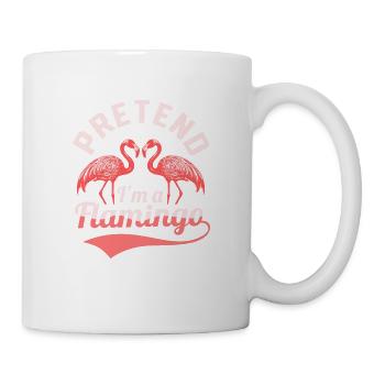 Faites semblant d’être un flamant rose mignon - Mug blanc - blanc - Droite