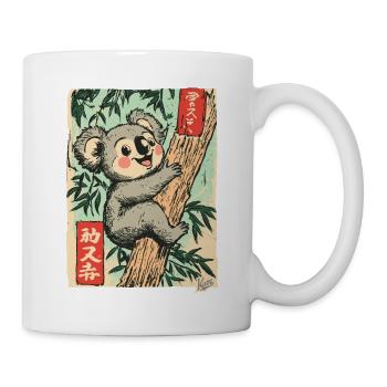 Retro Japanese Postcard with Koala - Mug - white - Right