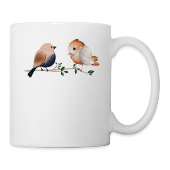 Niedliche Aquarellvögel Cute Watercolor Birds - Mug - white - Right