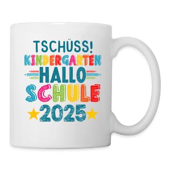 Goodbye Kindergarten Hello School KitaAbsolve 2025 - Mug - white - Right