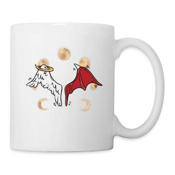 okkult spirituell Mondphase himmlisch satanisch - Tasse - Weiß - Rechts