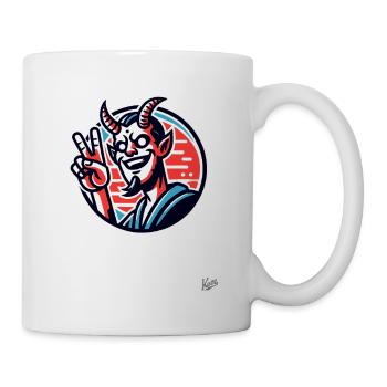 Peace-Zeichen vom Swag-Teufel - Tasse - Weiß - Rechts