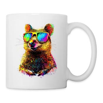 Quokka Sunglasses Rainbow Australia Quokkas - Mug - white - Right