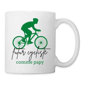 Zukünftiger Radfahrer als Opa Geschenk Boy Fahrrad - Tasse - Weiß - Rechts