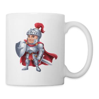 Freundlicher Ritter als Geburtstagsgeschenk Design - Tasse - Weiß - Rechts