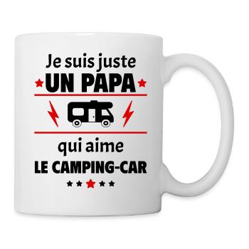 Juste un papa qui aime le camping-car, noël - Mug blanc - blanc - Droite