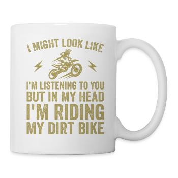 Funny Dirt Bike Art For Men Women Motocross - Mug - white - Right