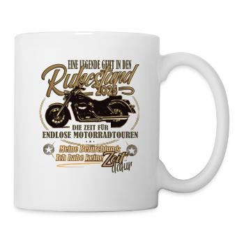 Legende, Rente, Ruhestand, Motorrad, 2025 - Tasse - Weiß - Rechts