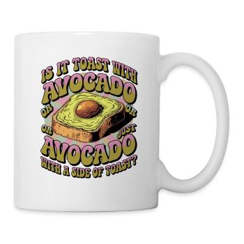 Retro Avocado Toast Question für einen Avocado - Tasse - Weiß - Rechts
