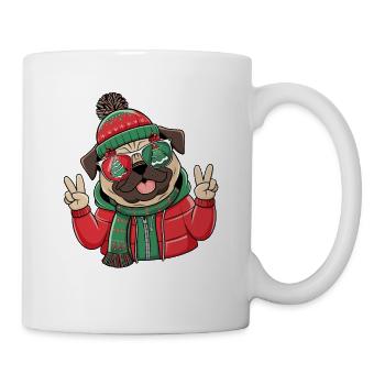 Mops Weihnachten für Mopsbesitzer - Tasse - Weiß - Rechts