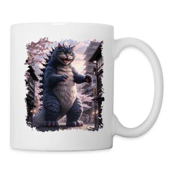 Cat Monster Art Lustige Geschenke Für Männer Frauen Kind - Tasse - Weiß - Rechts