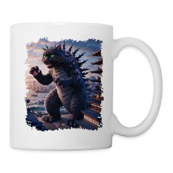 Cat Monster Art Lustige Geschenke Für Männer Frauen Kind - Tasse - Weiß - Rechts