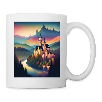 Un château en Roumanie - Mug blanc - blanc - Droite