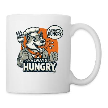 Toujours affamé, le grand méchant loup cuisinier - Mug blanc - blanc - Droite
