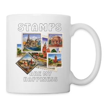 STAMPS ARE MY HAPPINESS - Mug - white - Right