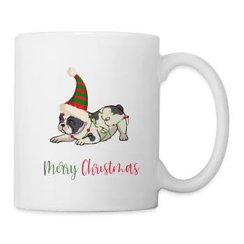 French Bulldog, Frenchie, Christmas - Mug - white - Right