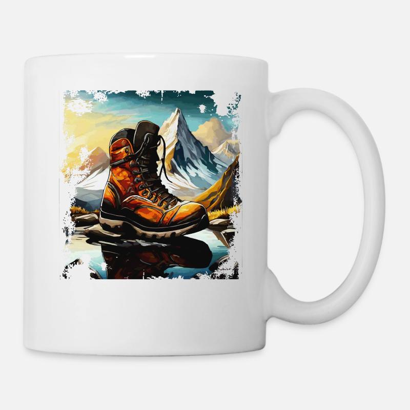 BOTTE DE RANDONNÉE - Mug blanc - blanc