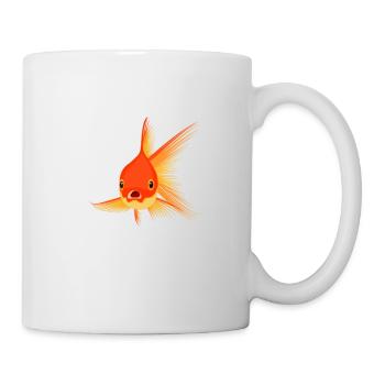 J’peux pas j’ai promenade de poissons rouges - Mug blanc - blanc - Droite