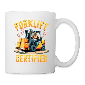 Forklift Certified Gabelstapler - Tasse - Weiß - Rechts