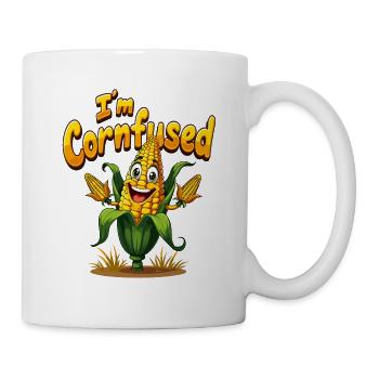 I'm Cornfused für einen Mais Esser Maiskolben Fan - Tasse - Weiß - Rechts