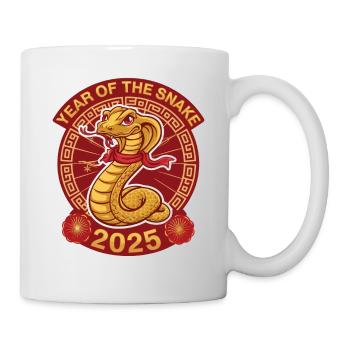 Chinesisches Jahr 2025 Jahr der Schlange - Tasse - Weiß - Rechts