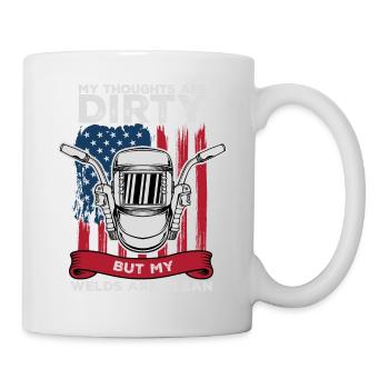 my thoughts are dirty but my welder are clean - Mug - white - Right